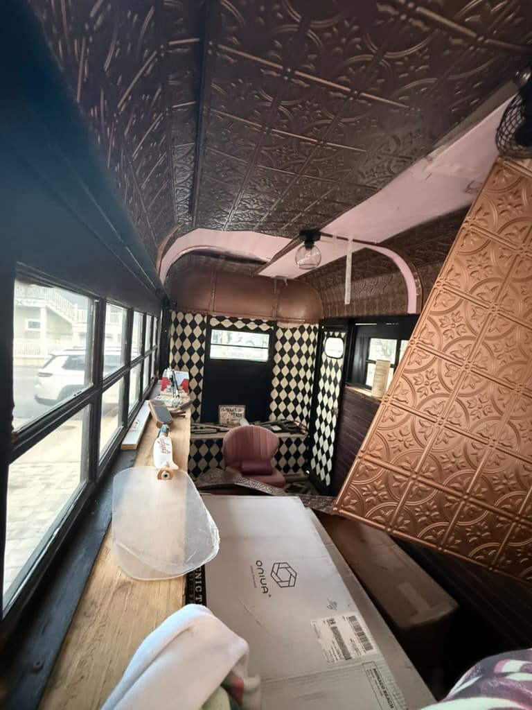 Pressed tin interior